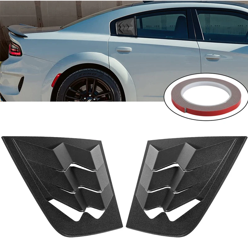 (2 Pezzi) Feritoie Per Finestrini Laterali Posteriori Presa D'Aria Scoop Shades Cover Blinds Abs Per Dodge Charger 2011-2021 In Gt Stile Lambo Custom 