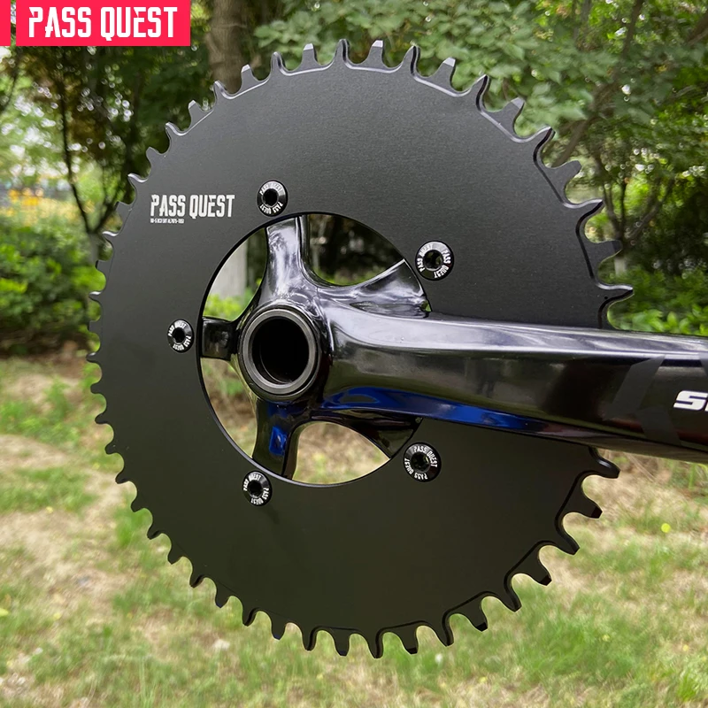 Pass Quest 110Bcd Rennrad Geschlossen Disc Monolitische 58T Fahrrad Kette/Kettenrad Sram Kurbel Rot Apex 3550