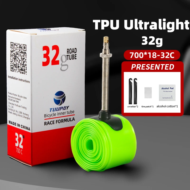 Ultraleicht Fahrrad Tpu Schlauch 700C 700X18 32 Rennrad Tpu Materiale Reifen 45Mm 60Mm Ederge Franzocalch Ventil Super Leicht