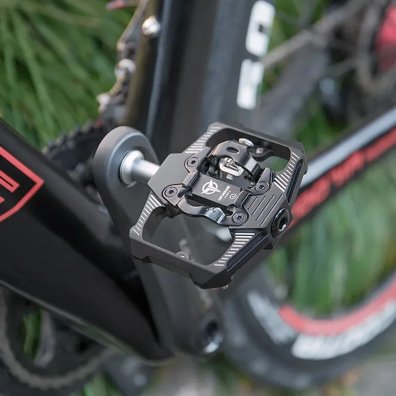 Mtb Bike Pedale Dual-Use-Spd Autobloccante Drehen Flache Pedal Ultraleicht Alluminio Legierung Dichtung 3 Lager Mtb Fahrrad Pedal