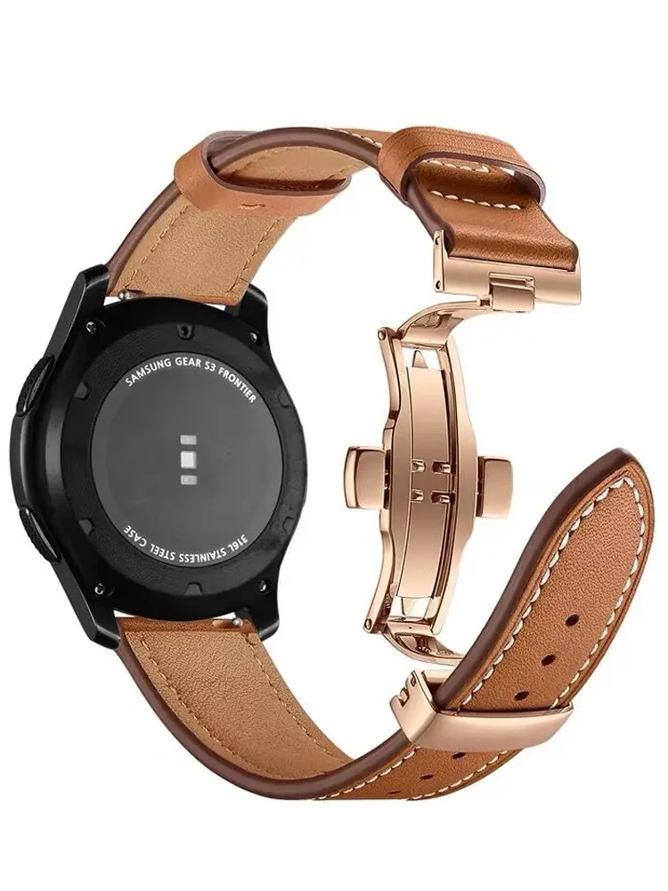 Cinturino In Pelle Da 20Mm 22Mm Per Samsung Galaxy Watch 6/5/4/Pro/Classic/44Mm/40Mm Bracciale Huawei Gt/2/3 Pro Huawei Gt 2E 3 4 Cinturino