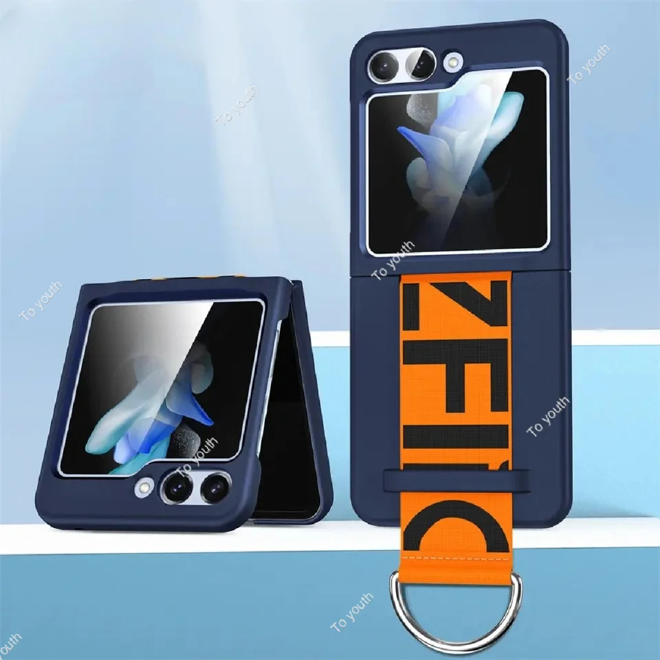 Luxury Fashion Color Finger Ring Z Flip5 5G 4 3 Zflip3 Flip4 Flip5 Custodia Per Samsung Galaxy Z Flip5 4 5G 3 Custodie Antiurto Cover