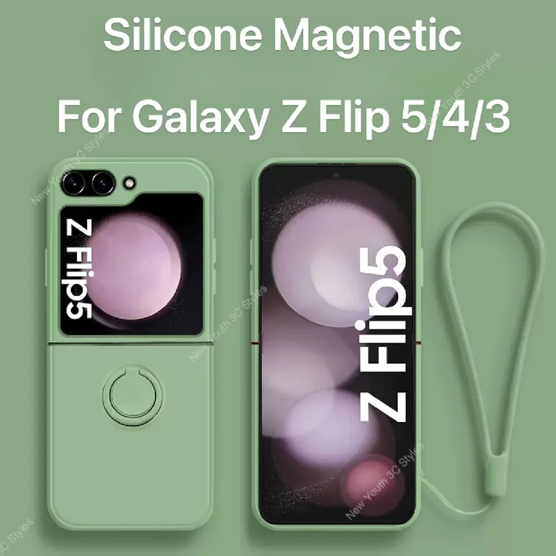 For Samsung Galaxy Z Flip5 5G Custodia Con Staffa Per Cinturino Da Polso Con Cordino Di Lusso Per Samsung Galaxy Z Flip5 5G Flip4 Supporto Per Anello 