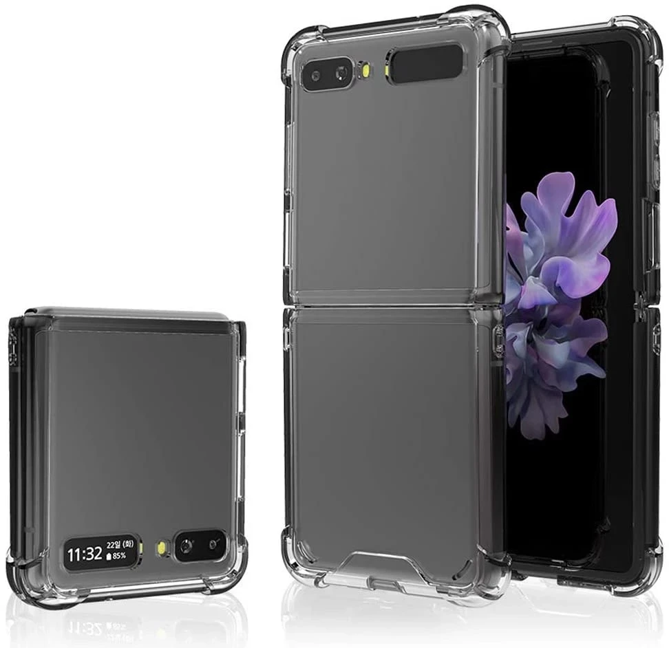 Per Samsung Galaxy Z Flip5 Z Flip4 Z Flip3 Z Flip2 Z Flip Soft Tpu + Pc Custodia Protettiva Antideflagrante A Quattro Angoli