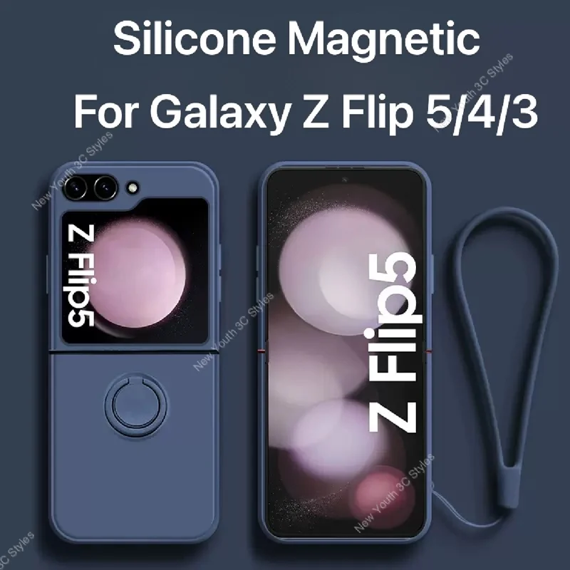 For Galaxy Z Flip5 5G Case Per Galaxy Z Flip5 5G Custodia Antiurto Armatura Magnete Anello Cavalletto Staffa Cover Posteriore Per Samsung Galaxy Z Fli