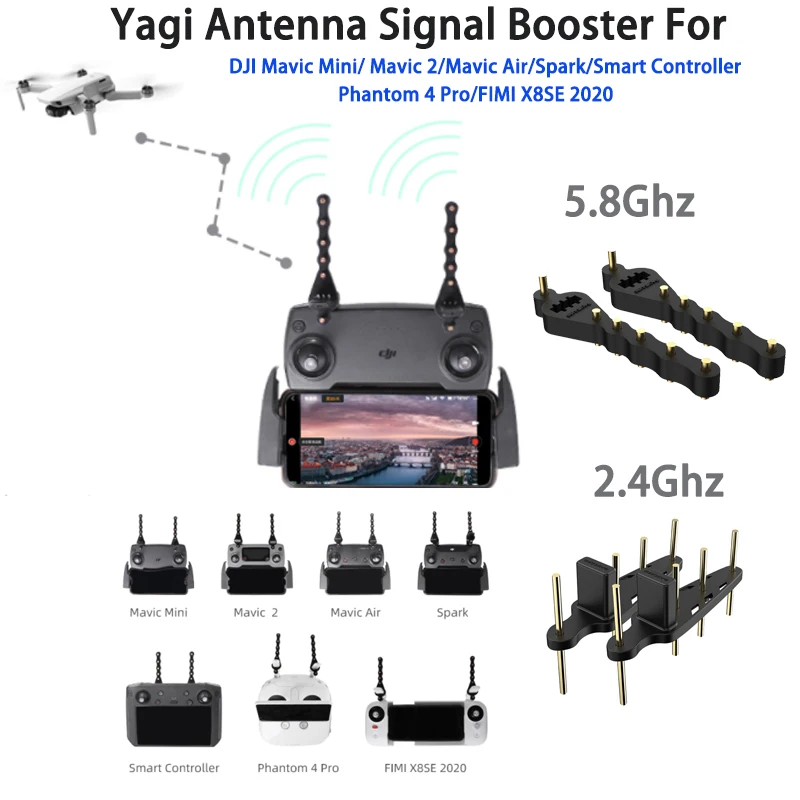 5.8Ghz Yagi Antenna Drone Telecomando Antenna Booster Segnale Per Dji Mavic Mini Pro Mavic 2 Phantom 4 Pro Evo Ii