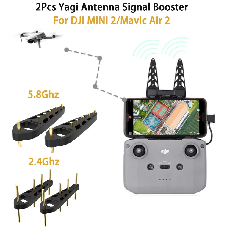 Per Dji Mini 2/3 Pro Yagi Antenna 5.8Ghz/2.4 Ghz Telecomando Signal Booster Range Extender Mavic Air 2S/3 Dji Mini 4 Drone