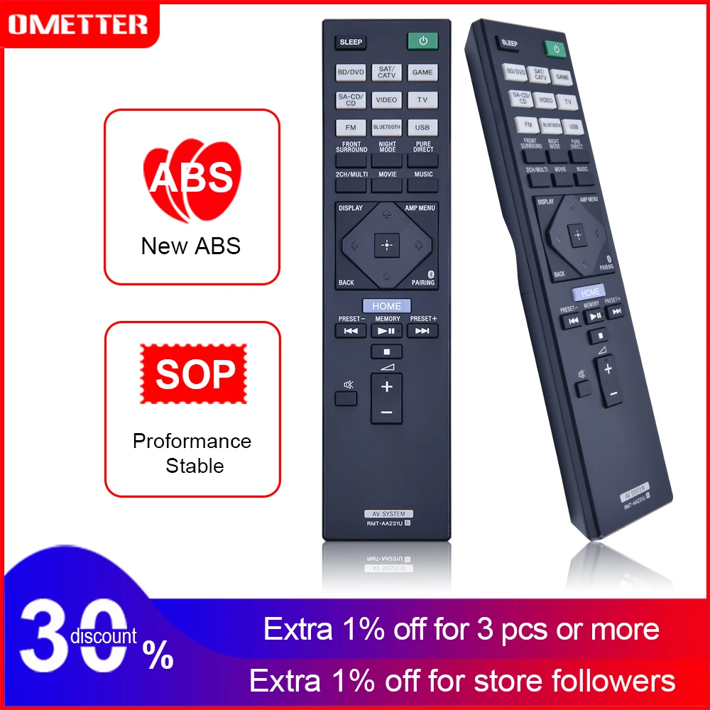 Rmt-Aa231U Sostituire Il Telecomando Per Il Ricevitore Av Home Theater Di Sony Str-Dh770 Strdh770 Str-Dn1070 Str-Dn1080