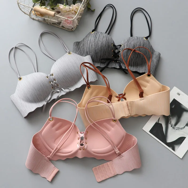 Sexy Women Super Push Up Reggiseni Sexy Senza Cuciture Intimo Donna Senza Ferretto Femminile Bralette Beauty Back Lingerie Reggiseni Da Donna Siere