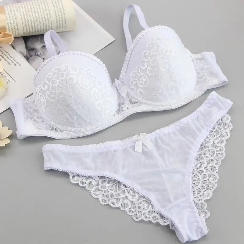 Dainafang Push Up Deep V Bra Set Donna Sexy Lingerie Femminile 3/4 Cup Reggiseno Intimo Con Ferretto In Pizzo
