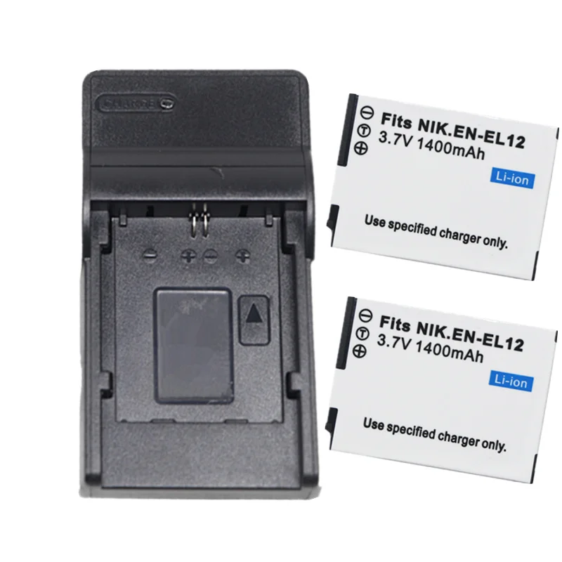 Batteria Per Fotocamera En-El12 O Caricabatterie Usb Per Nikon Coolpix S70 S610 S620 S630 S640 S710 S800C S1000Pj S1100Pj S1200Pj S6000 S6100