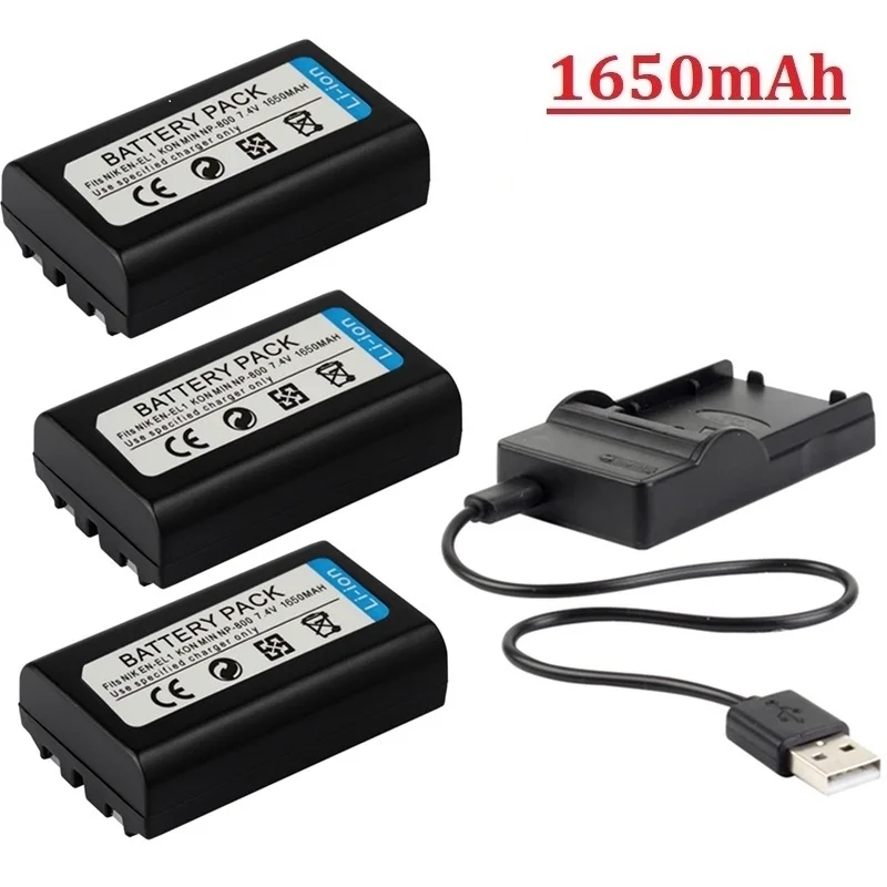 En-El1 Enel1 En El1 1650Mah Batteria E Caricabatterie Per Nikon E880 Coolpix 4300 5400 8700 500 775 880 885 990 995 Bateria