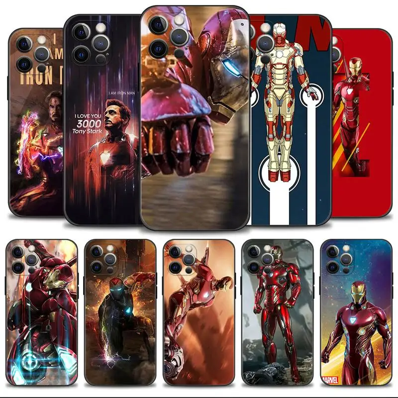 Shell Per Apple Iphone 15 14 13 12 11 Pro Max 13 12 Mini Xs Max Xr X 7 8 Plus Custodia In Silicone Marvel Mark 50 Iron Man Canon Fire