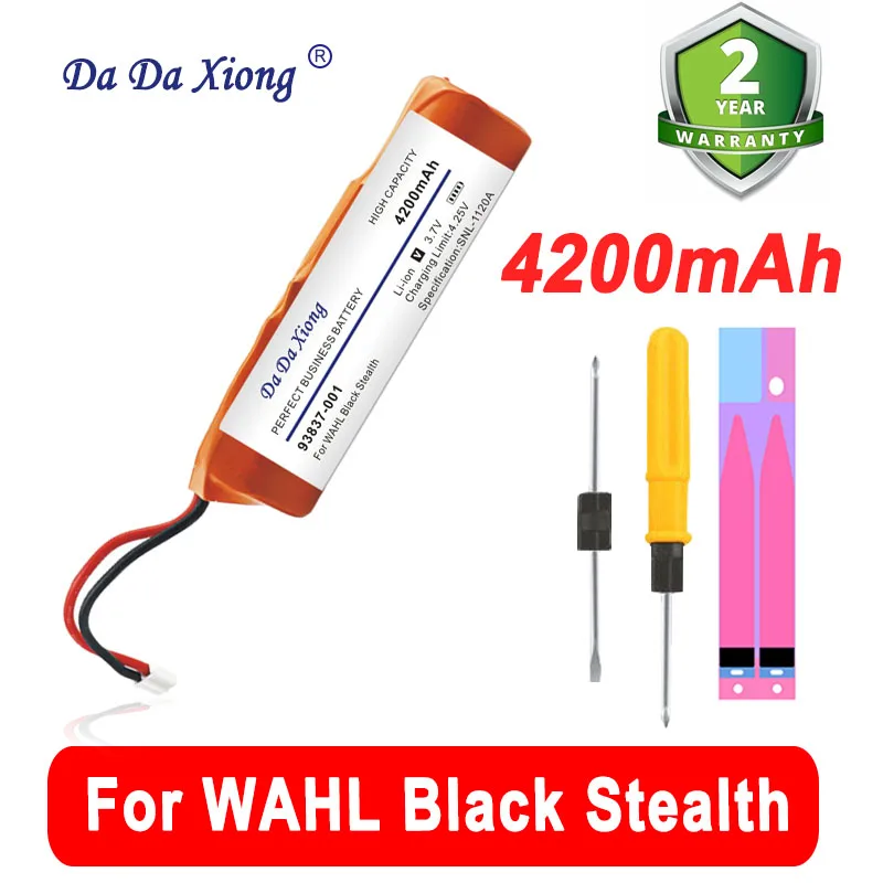Batteria Dadaxiong 4200Mah Per Wahl Black Stealth Chrome Cordless Magic Clip Senior Sterling 4 Super Taper
