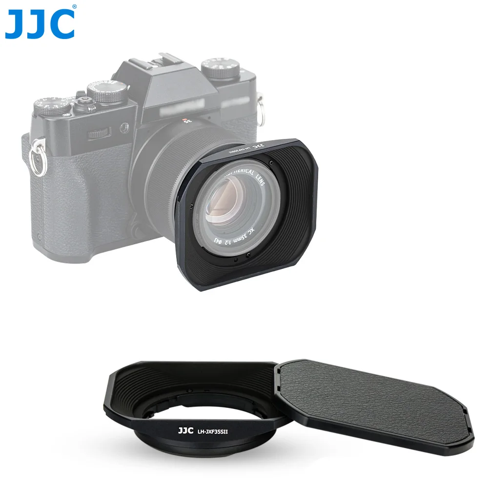 Jjc Lh-Xf35-2 Paraluce Quadrato In Metallo Per Fuji Fujifilm Fujinon Xc 35Mm F2 & Xf 23Mm / 35Mm F2 R Wr Lens Su Xpro3 Xt4 Xt3 Xt30 Xt20