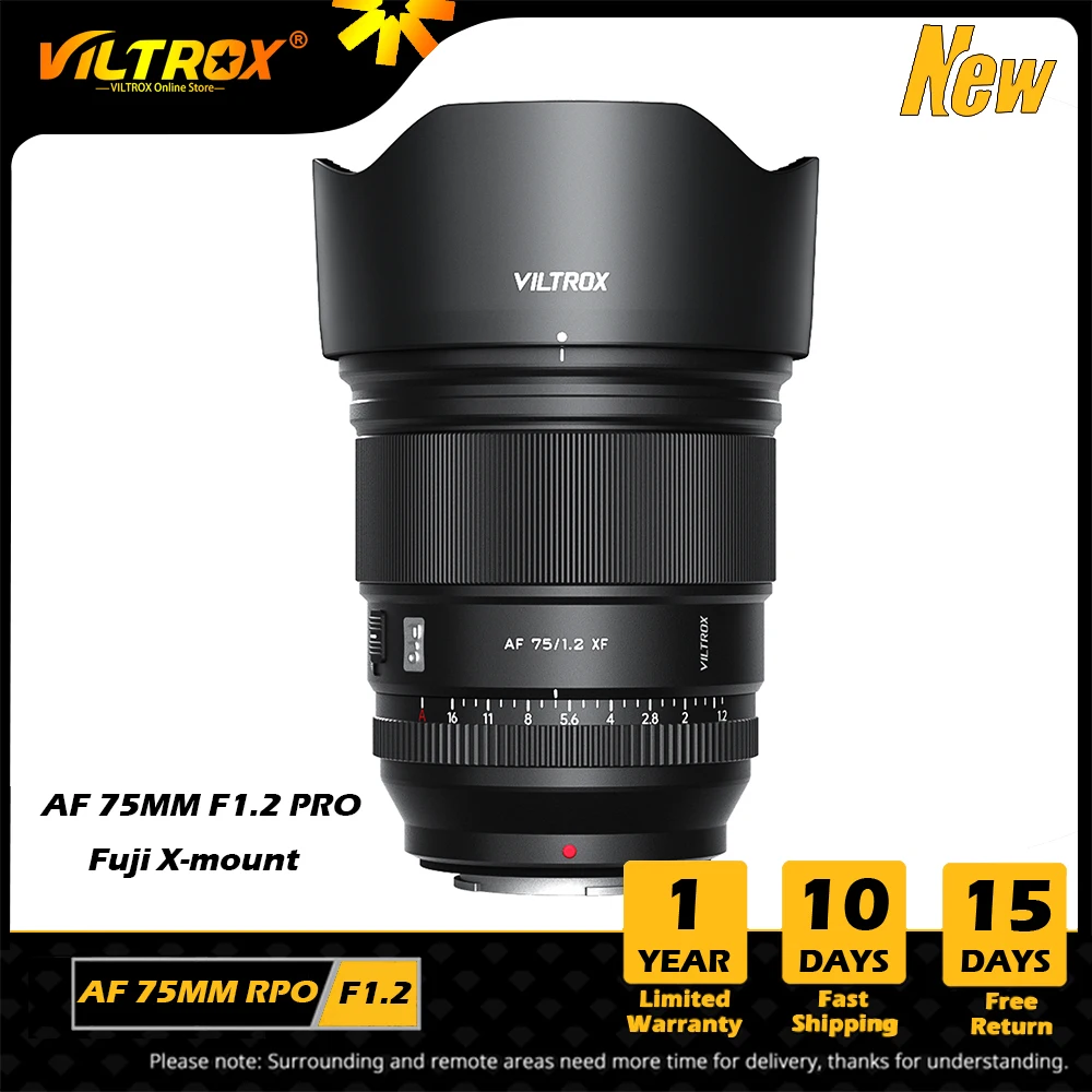 Viltrox 75Mm F1.2 Fuji Pro Lens Messa A Fuoco Automatica Obiettivo Principale Ad Ampia Apertura Per Fujifilm Xf Mount Fotocamere Lenti Fuji Xt4 Xt5 Xp