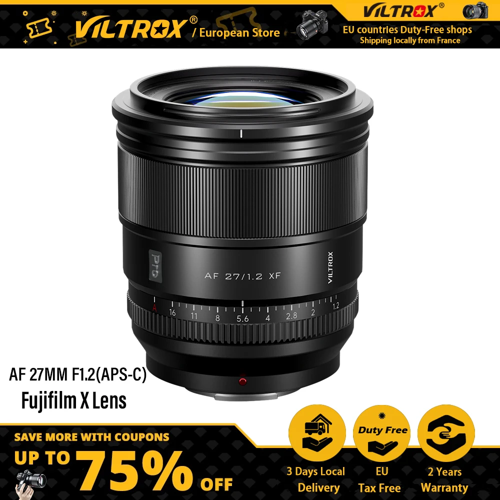 Viltrox 27Mm F.1.2 Pro Fuji Lens Ultra Large Aperture Aps-C Prime Lens Progettato Per Fujifilm Xf Mount Camera Lens X-T30 Xt5 Xt4