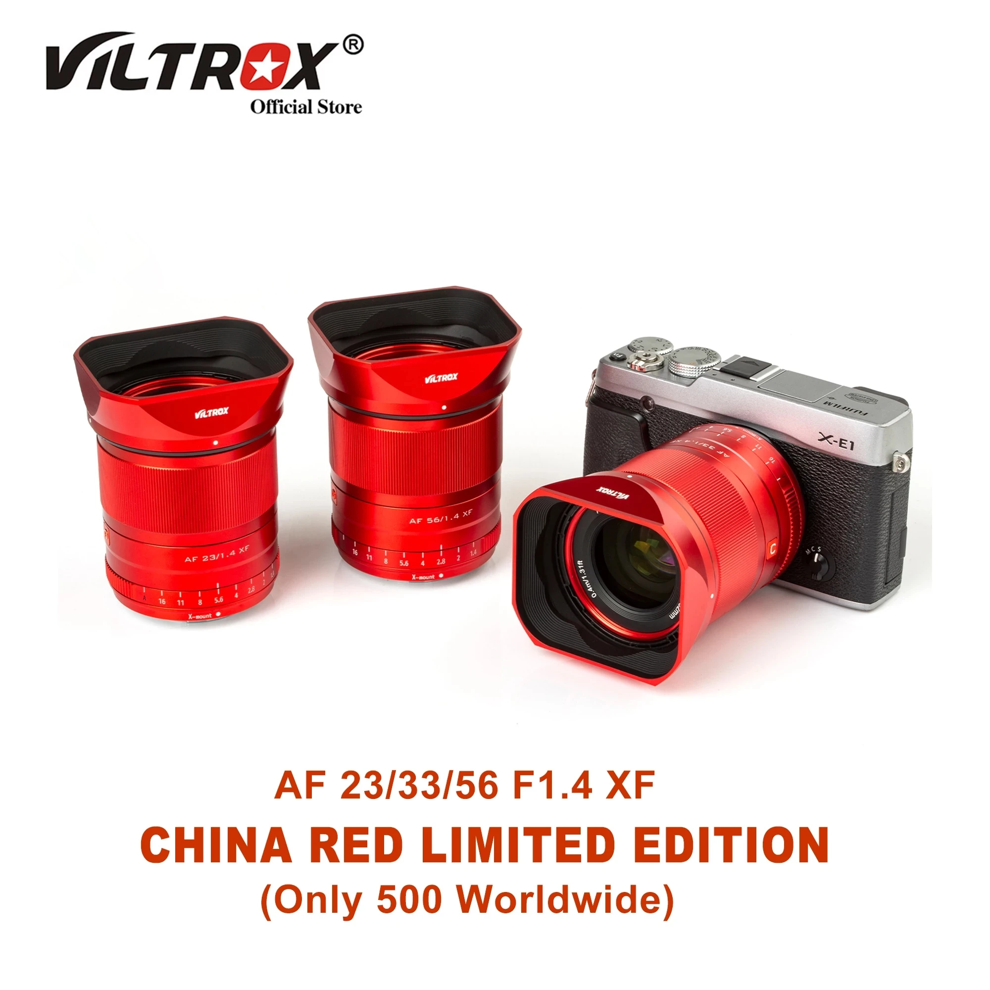 Viltrox 23Mm 33Mm 56Mm F1.4 Xf Red Auto Focus Portrait Lenti Per Fujifilm Fuji X Xt3 Xt4 Xe4 Xt200 Mount Obiettivo Della Fotocamera