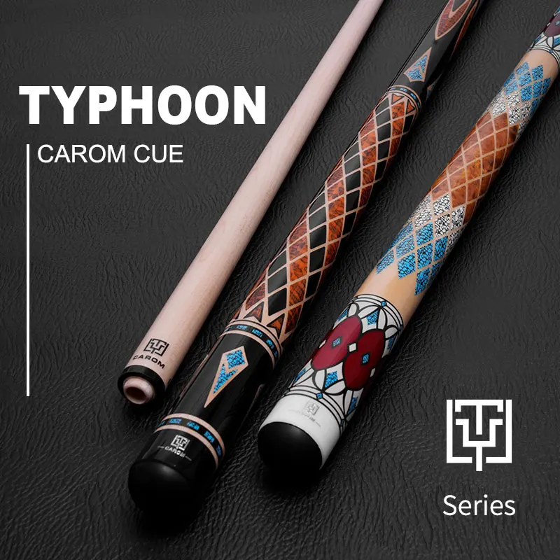 Ty Carom Stick Typhoon Professional Carom Billiard Cue Coreano 3 Cushion Cue Carom Cue Taper 12.2Mm Tip 142 Cm Libre Cue 2023 Nuovo