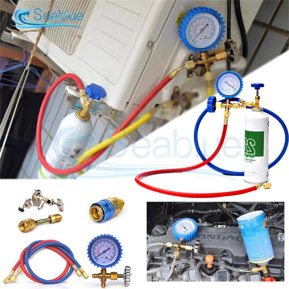 Aria Condizionata Ricarica R22/R134A/R410A Gas Refrigerante Ricarica Attrezzature Freon Kit Di Riempimento Auto Aria Condizionata Carica Adattatore