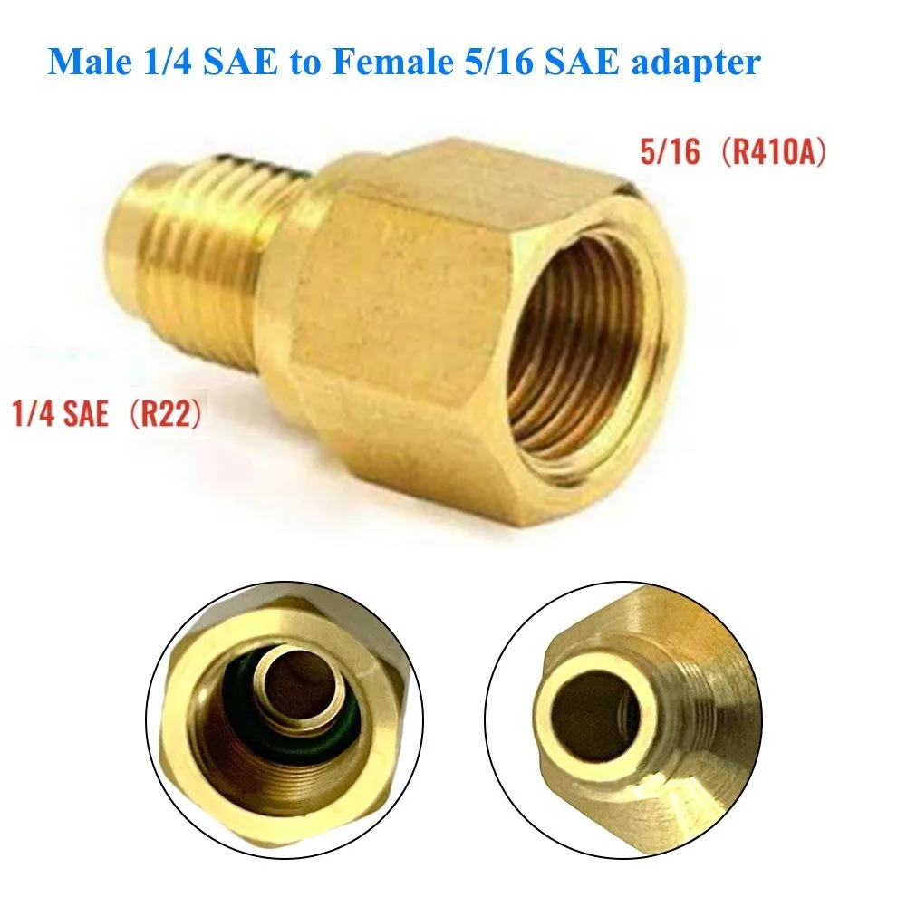 Adattatore R410A Ad Innesto Rapido Adattatore Refrigerante R410A Adattatore Sae 1/4-5/16 Adattatore Condizionatore D'Aria Adattatore
