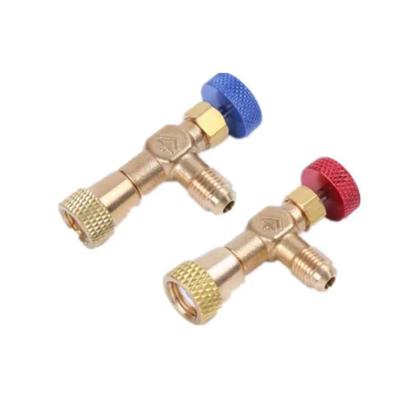 De Seguranca Llquido Valvula R410A R22 Ar Condicionado Refrigerante 1/4 "Adaptador De Reparacao De Ar Condicionado E Fluoreto De