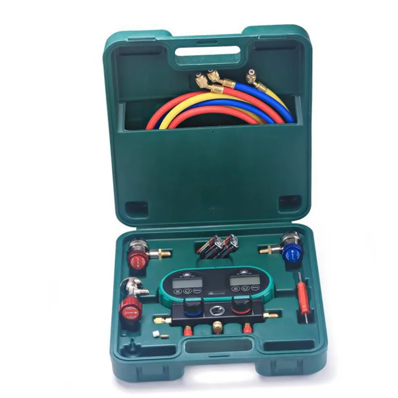 Set Di Manometri Digitali Ac Per Refrigerante R410A R22 R134A Con Tubi Da 60 Piedi, Adattatori R410A, Can Tap