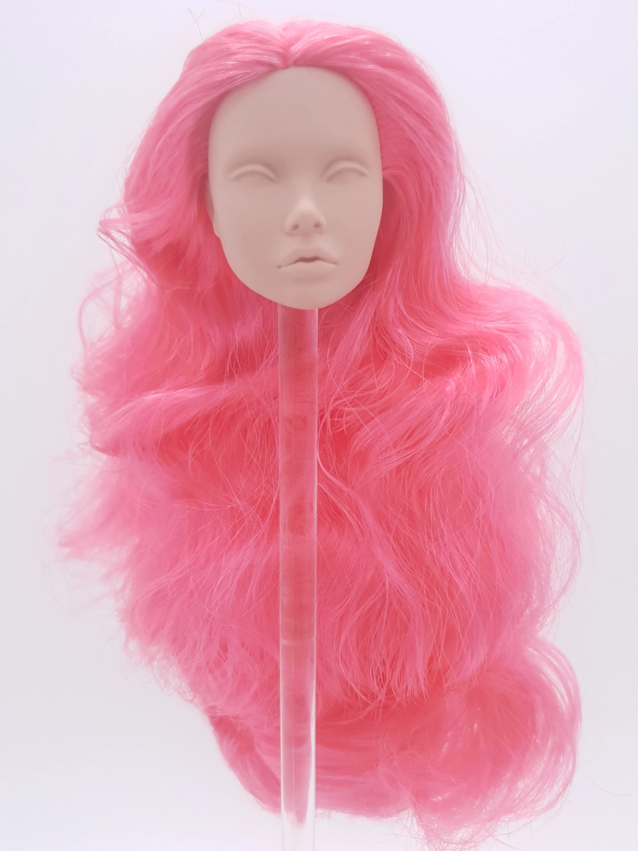 Fashion Royalty Poppy Parker Fr White Skin Blank Face Pink Hair 1/6 Scale Integrity Doll Head