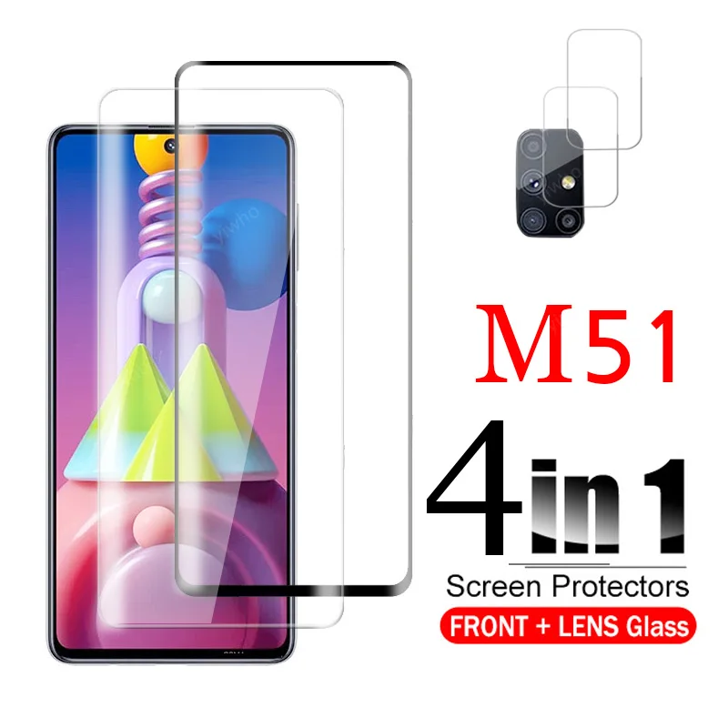 Per Samsung Galaxy M51 Vetro Per Samsung M51 Vetro Temperato Per Samsung M51 Sm-M515F/Dsn M515 M 51 6.7 "Vetro Dell'Obiettivo Della Fotocamera