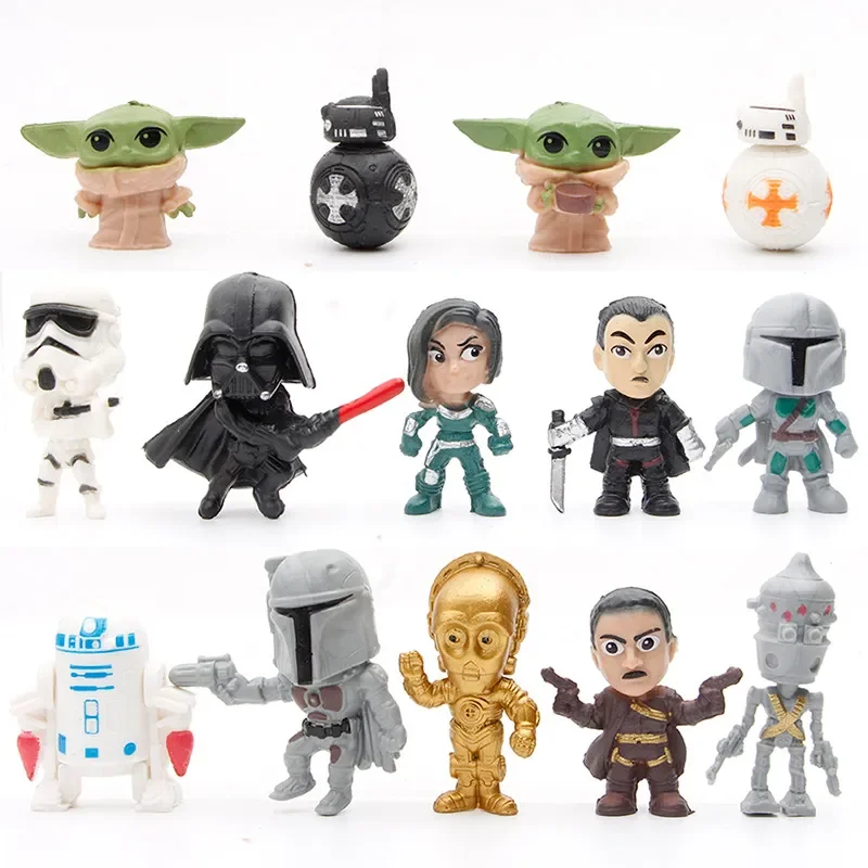 Muslim/Setmovie Star Wars The Force Awakes Yoda Master Bb8 Bb9E Robot Clone Troopers Action Figure Mini Model Toy