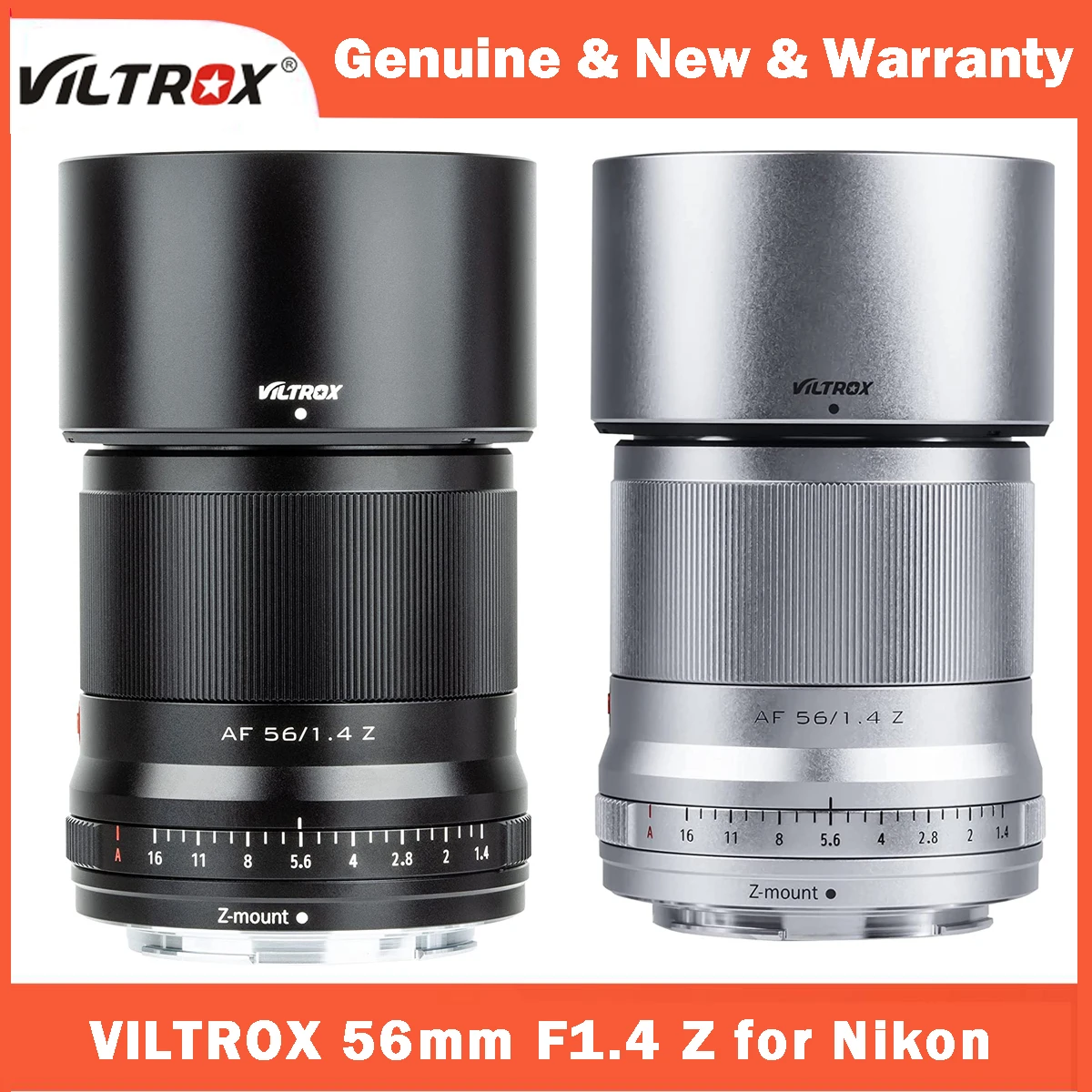 Viltrox 56Mm F/1.4 F1.4 Nikon Z Messa A Fuoco Automatica Grande Apertura Aps-C Obiettivo Per Fotocamera Nikon Z-Mount Z5 Z50 Z6 Z6Ii Z7 Zii