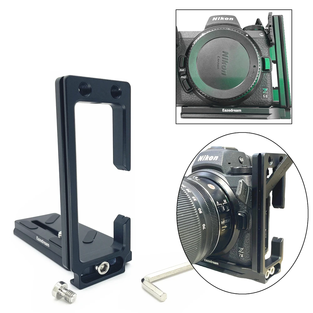 Z7Ii Z6Ii Cable Lock Treppiede Quick L Plate Holder Solo Per Nikon Z 7 Ii , Z 6 Mark Ii Camera Tether Shooting E Live Streaming
