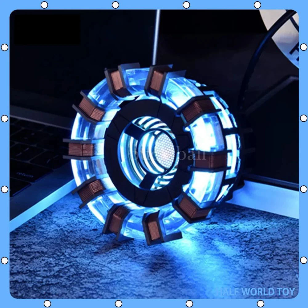 Avengers Iron Man Mk1 Mk2 Arc Reactor 1:1 Tony Stark Heart Mk50 Chest Lamp Super Hero Figure Figurine Statue Metal Model Toys