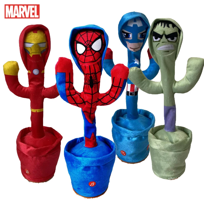 Spiderman Talking Toy Dancing Cactus Doll Marvel Avengers Parla Talk Sound Record Ripeti Giocattolo Captain America Iron Man Kid Gift