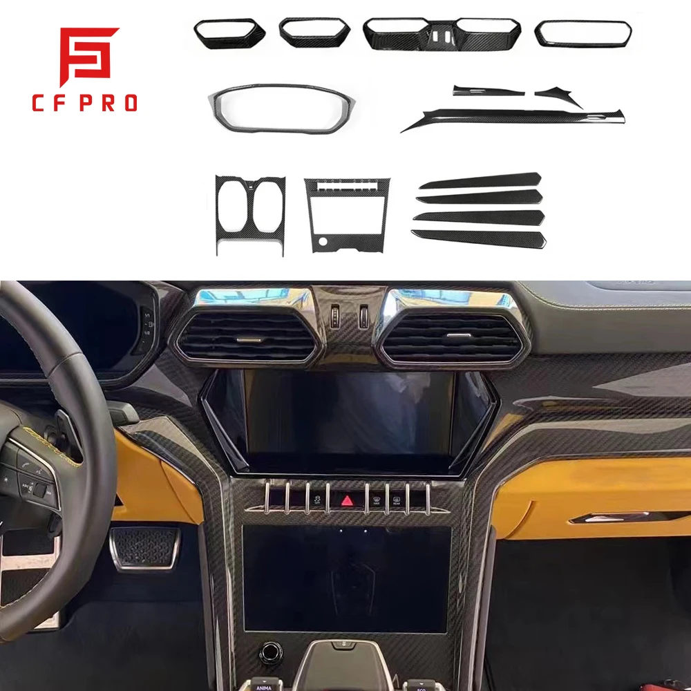 Rivestimento Interno In Fibra Di Carbonio A Secco Copertura Per Aria Condizionata Maniglia Per Porta Pasta Interna Per Lamborghini Urus Guida A Sinist