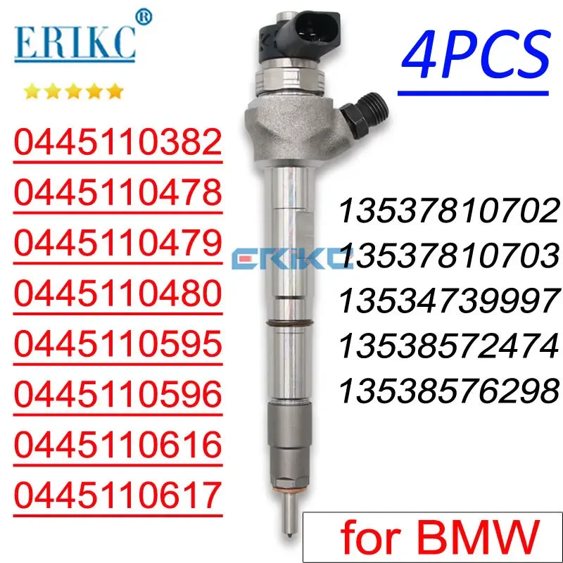 0445110617 Iniettore Diesel Set 0445110480 Ugello Iniezione Carburante 0445110479 Per Bosch Bmw X1 X3 2.0D N47D20C 0445110596 Spruzzatore