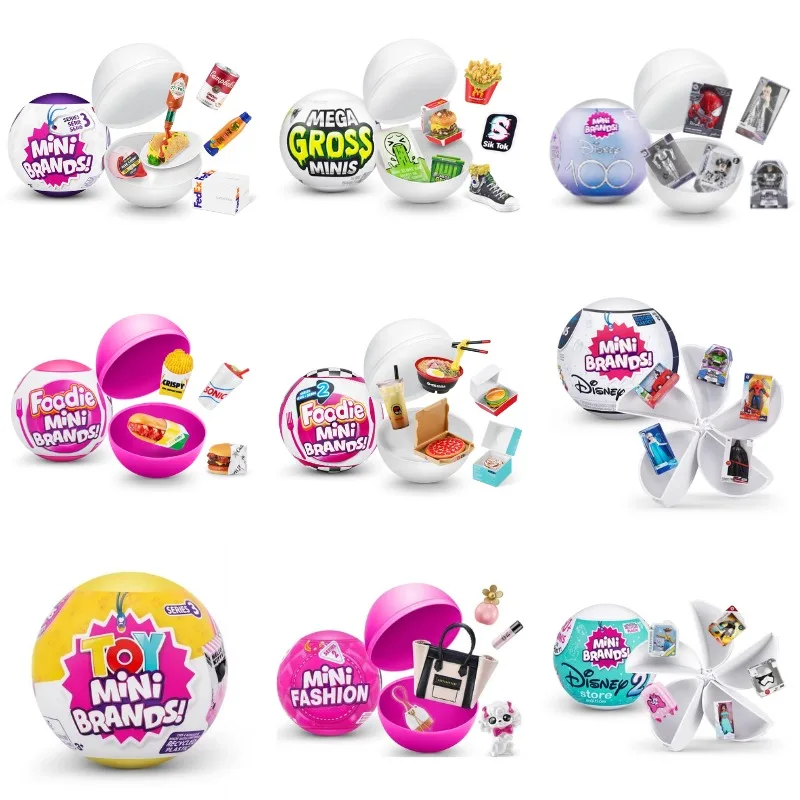 Genuine Zurau Surprise Ball Figure Grossa Mini Foodie Branda Doll Prank Delicious Food Ornaments Accessorio Giocattolo In Miniatura