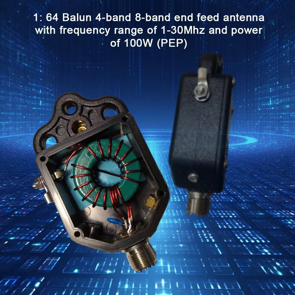 1:64 Balun End Fed Half Wave Antenna Balun 1-30Mhz 100W Pep Ephw Balun