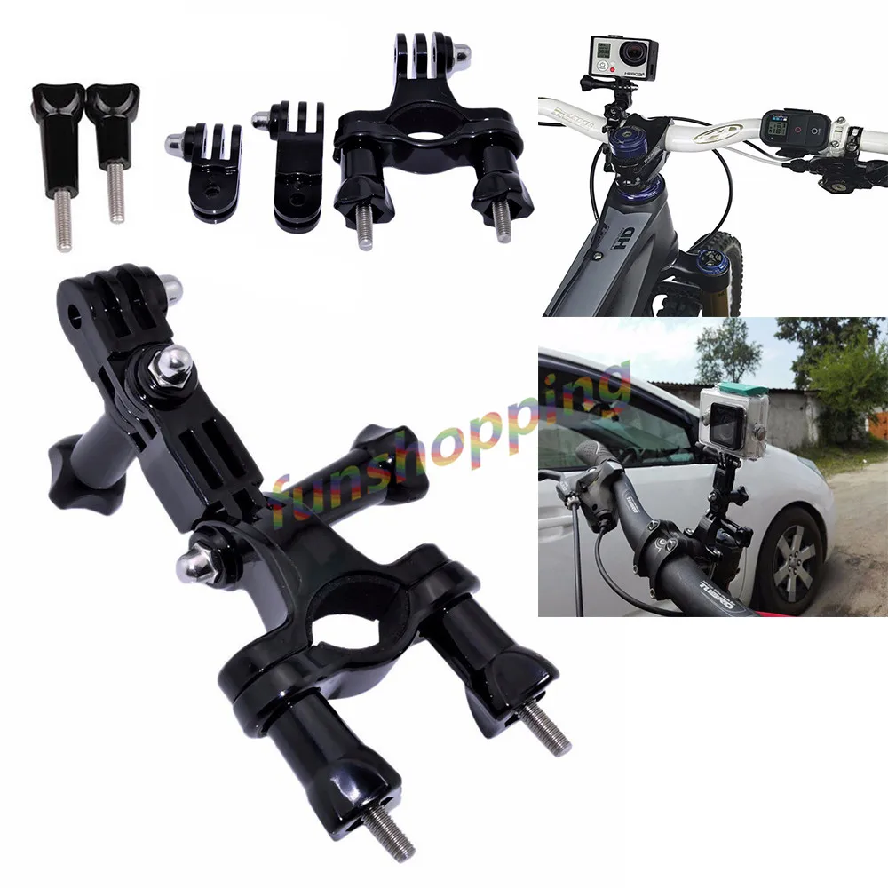 Per Accessori Gopro Bike Bicycle Moto Mount Manubrio Mount Regolare Treppiede Per Go Pro Hero 3 + 4 5 Xiaomi Yi Ii 4K Sjcam S
