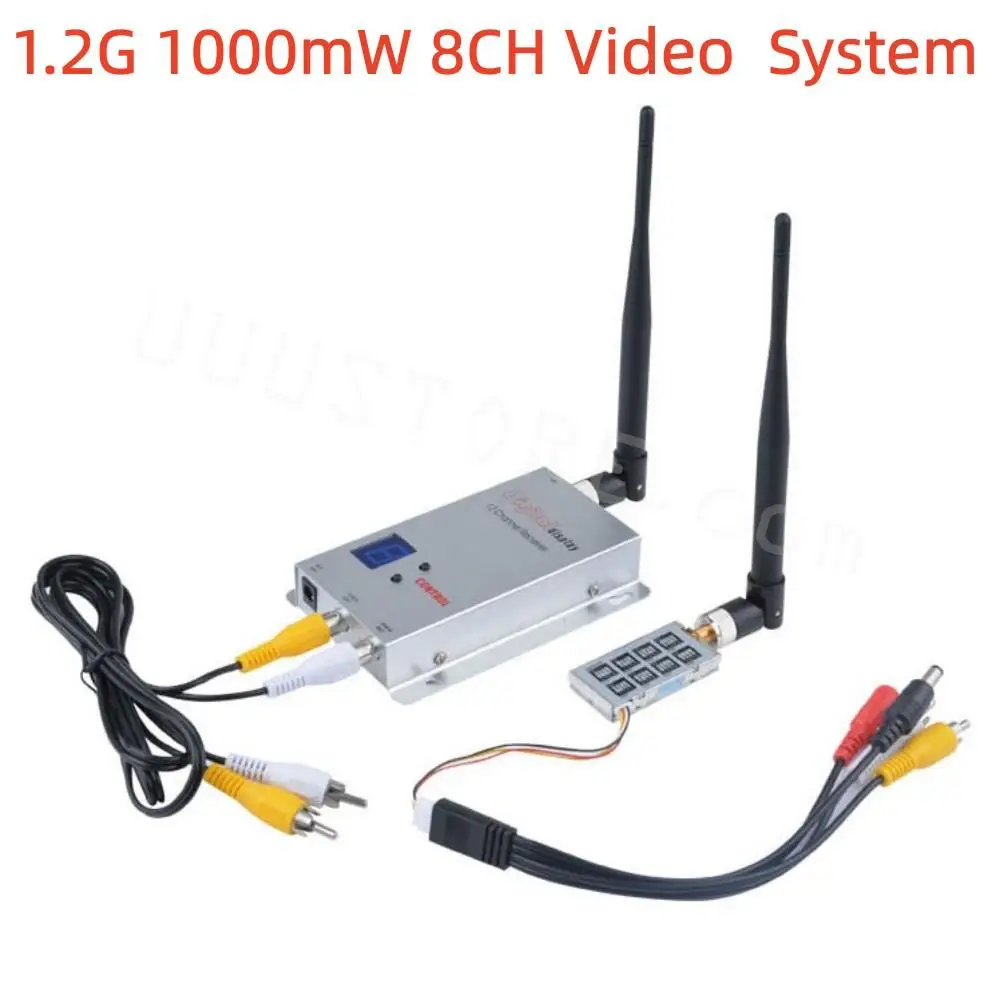 Trasmettitore 1.2G 1W 1000Mw 8Ch Tx1000 Tx 12Ch Ricevitore Rx Fpv Combo Fino A 3Km Per Modelli Rc Drone Quad Enhancement Booster