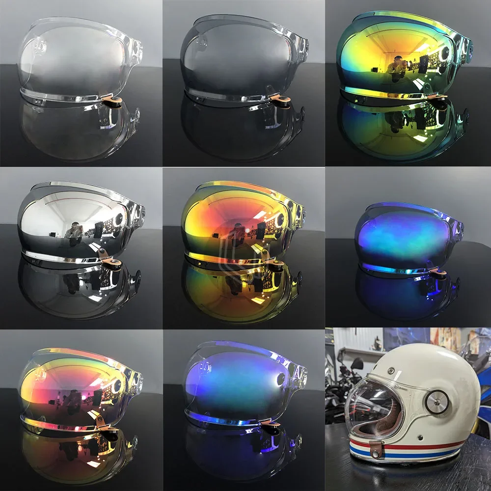 Per Bell Bullitt Bubble Visor Casco Visiera Viso Casco Moto Scudo Lente