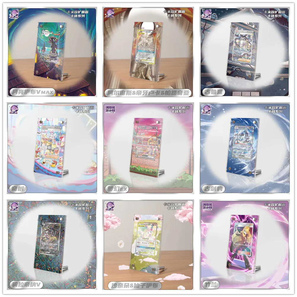 24 Modelli Espositore Pokemon Mew Magikarp Akari Cynthia Miriam Cornice Per Foto In Mattoni Con Carta Acrilica Ptcg Giocattolo Regalo Non Includere Ca