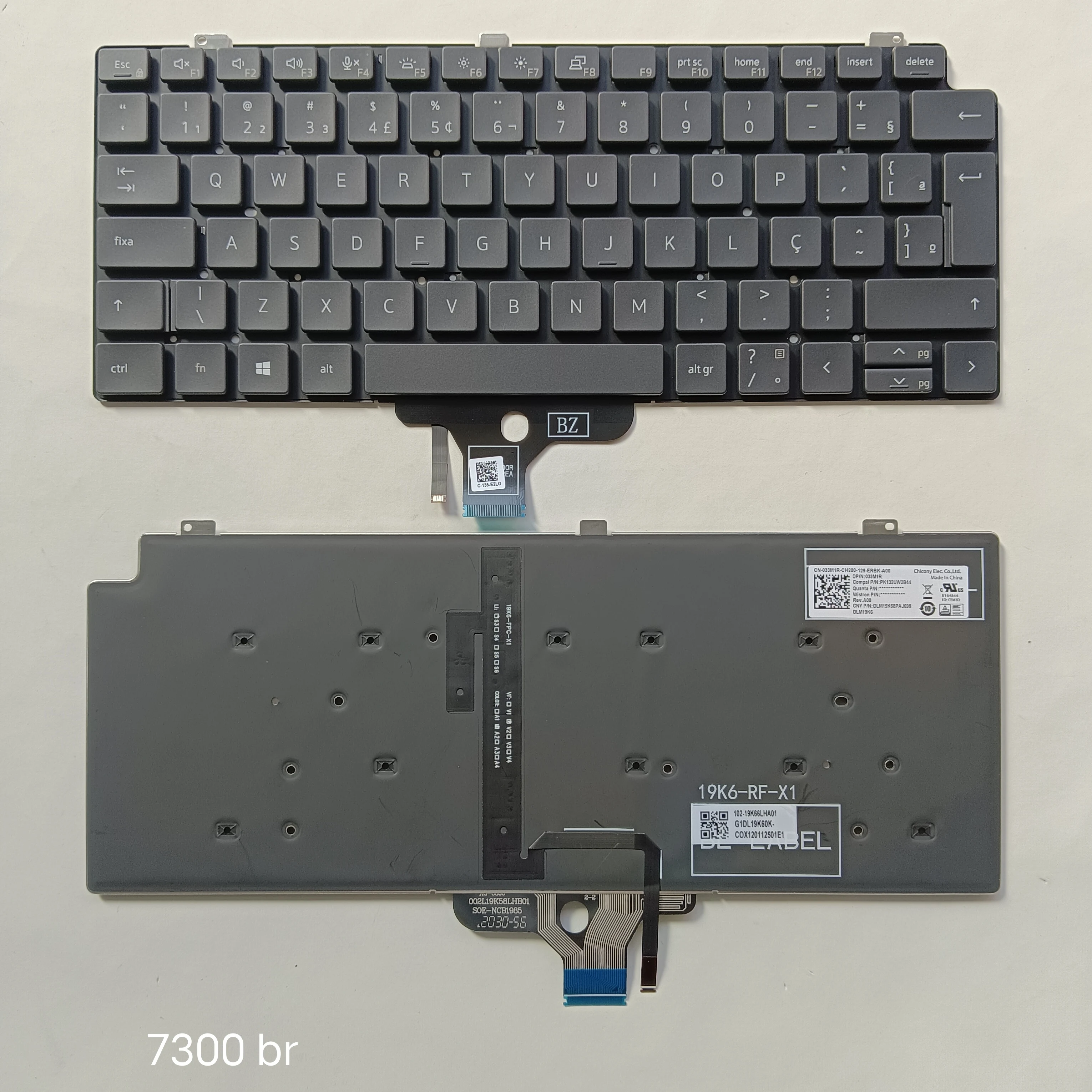 Per Dell Latitude 13 7300 7320 E7320 5320 Brasile Br Tastiera Retroilluminata