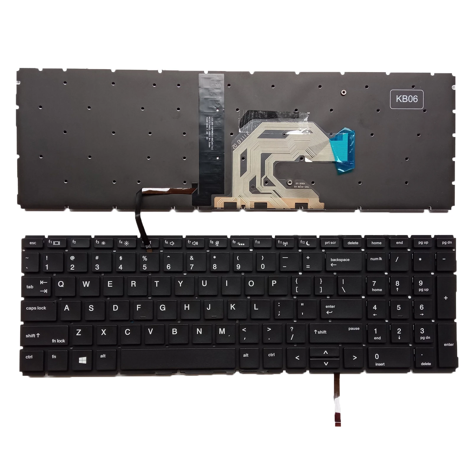 Nuova Tastiera Retroilluminata Usa Per Laptop Hp Probook 450 G6 G7,455 G6 G7,455R G6 G7
