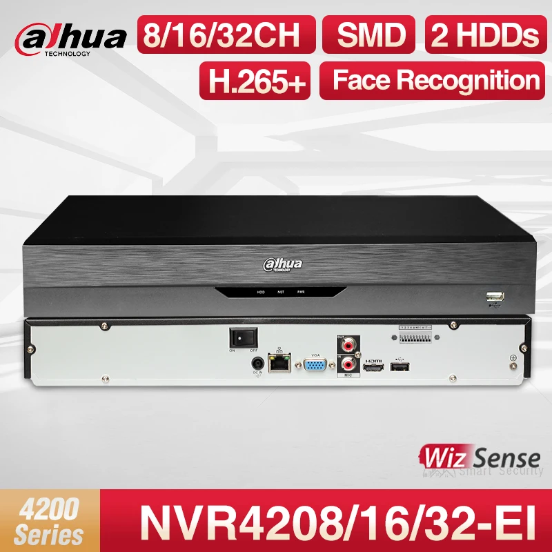 Dahua Wizsense 8/16/32 Canali 2 Hdds Videoregistratore Di Rete Sistema Di Telecamere Imou Nvr4208-Ei Nvr4216-Ei Nvr4232-Ei Sostituire 4 Ks2/L