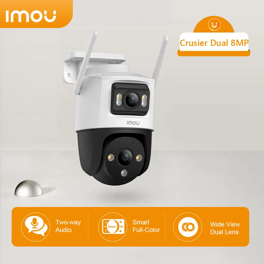 Imou Outdoor Wifi Security Protection Cruiser Doppia Risoluzione Da 8Mp Doppia Visione Protezioni Multiple Allarme Integrato Rilevamento Umano