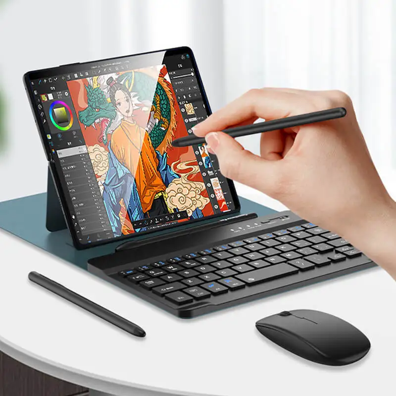 Telefono Bluetooth Wireless Keyboard Touch Pen Custodia In Pelle Mouse Kit Per Samsung Galaxy Z Fold 5 4 3 2 Per Vivo X Fold Oppo Find N