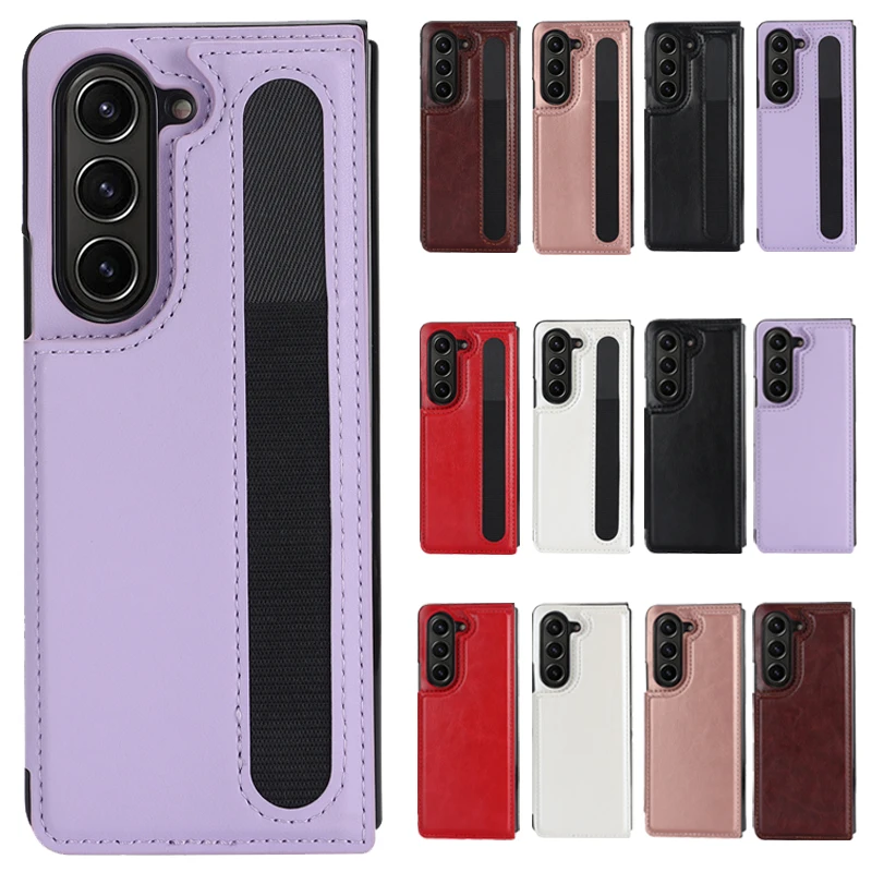 Custodia Per Samsung Galaxy Z Fold 5 4 3 Huawei P50 Pocket E Vivo X Fold 2 Huawei Mate X3 Portafoglio Flipping Anti Drop Leather Cover