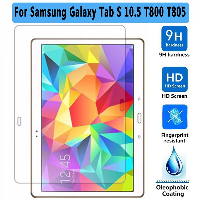 Vetro Temperato Per Samsung Galaxy Tab S 10.5 T800 Vetro Tablet Per Samsung Tab S Sm-T805 Pellicola Protettiva Per Tablet