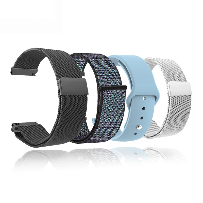 Cinturino Da 20Mm 22Mm Per Samsung Galaxy Watch 3 4 5 Active 2 Band Amazfit Bip S Lite U Gts 3 2 Mini Cinturino Multi-Materiale